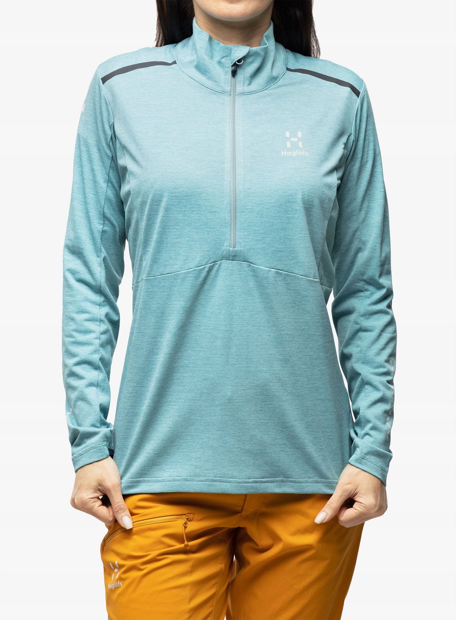Mikina s zipem Haglofs L.I.M Strive Mid Top frost blue S