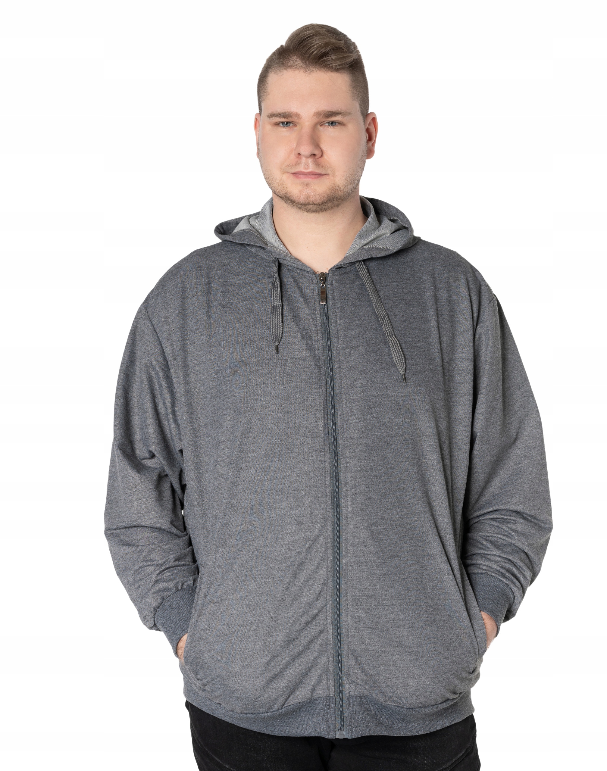 

Duża Bluza Męska Rozsuwana z Kapturem 2299-02 4XL