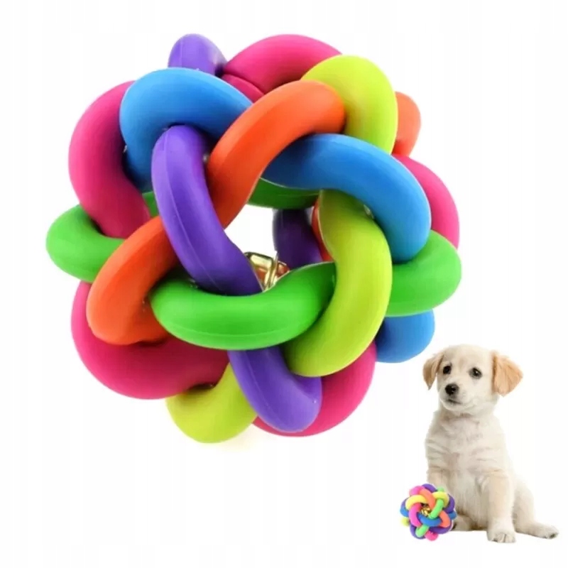 

Zabawka Gumowa Piłka Pleciona Z Dzwonkiem Dla Psa