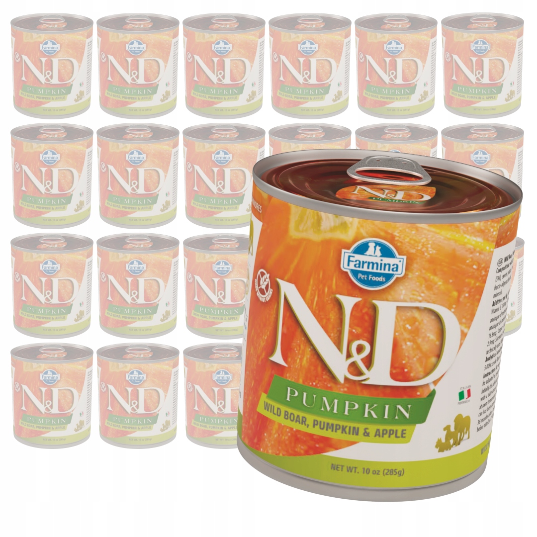 Levně Farmina N&d Dog Boar Pumpkin Apple 24x285g Krmivo pro psa Divoká dýně Jablko