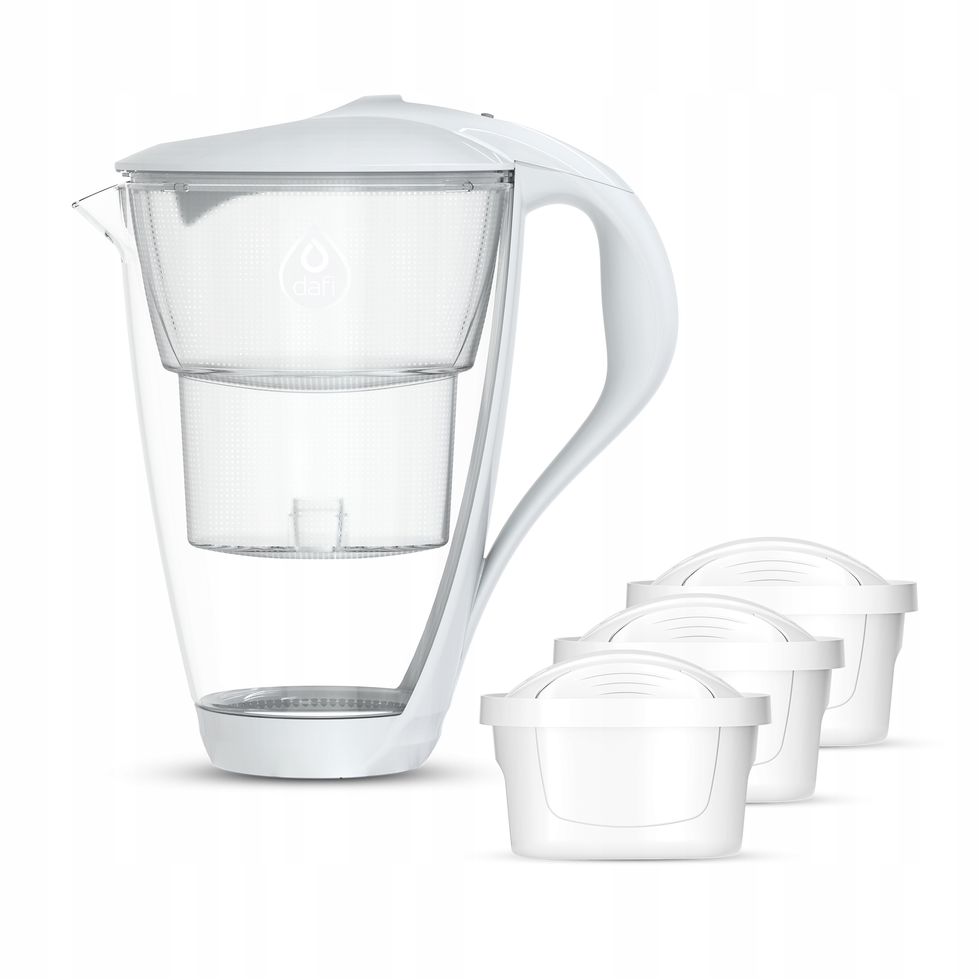 Szklany dzbanek Dafi Crystal Led biały 3xUnimax