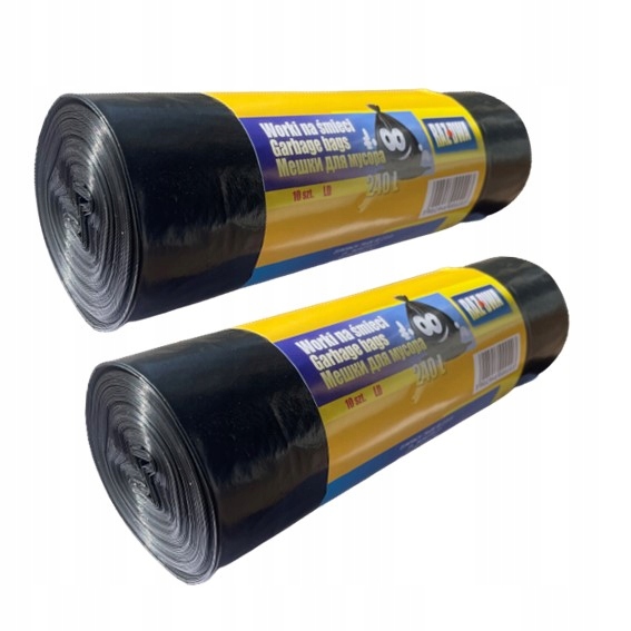 

Worki na śmieci 240L 20 szt 90x140 cm bardzo duże