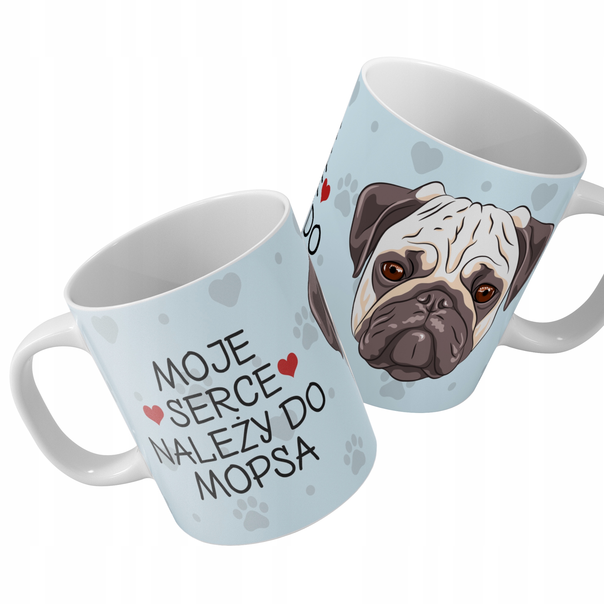 

Kubek Na Prezent dla Miłośniczki Psów Mops Wzory