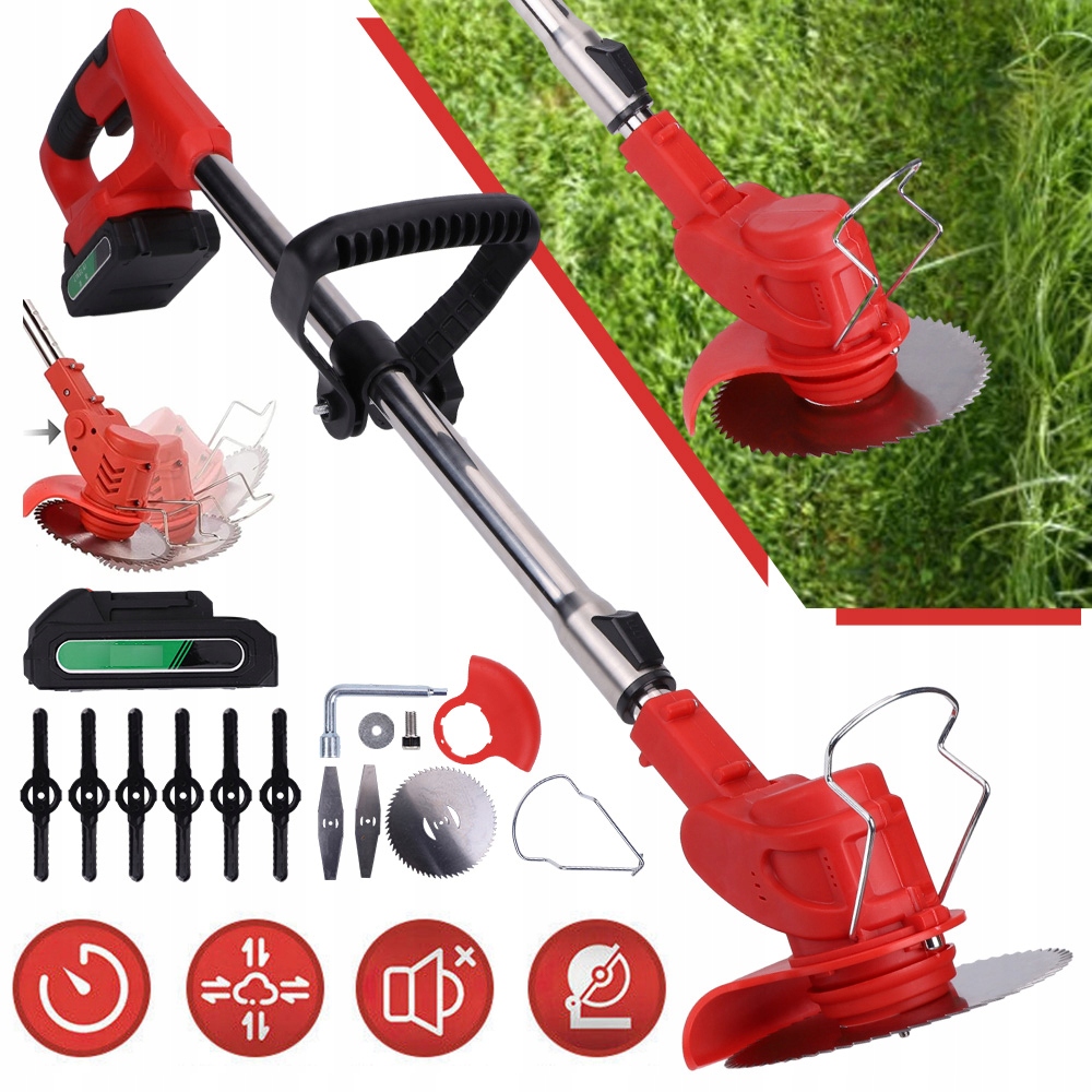 Vyžínač Na Trávy Křovinořez Akumulátorový Elektrický Zahradní 2000 Mah