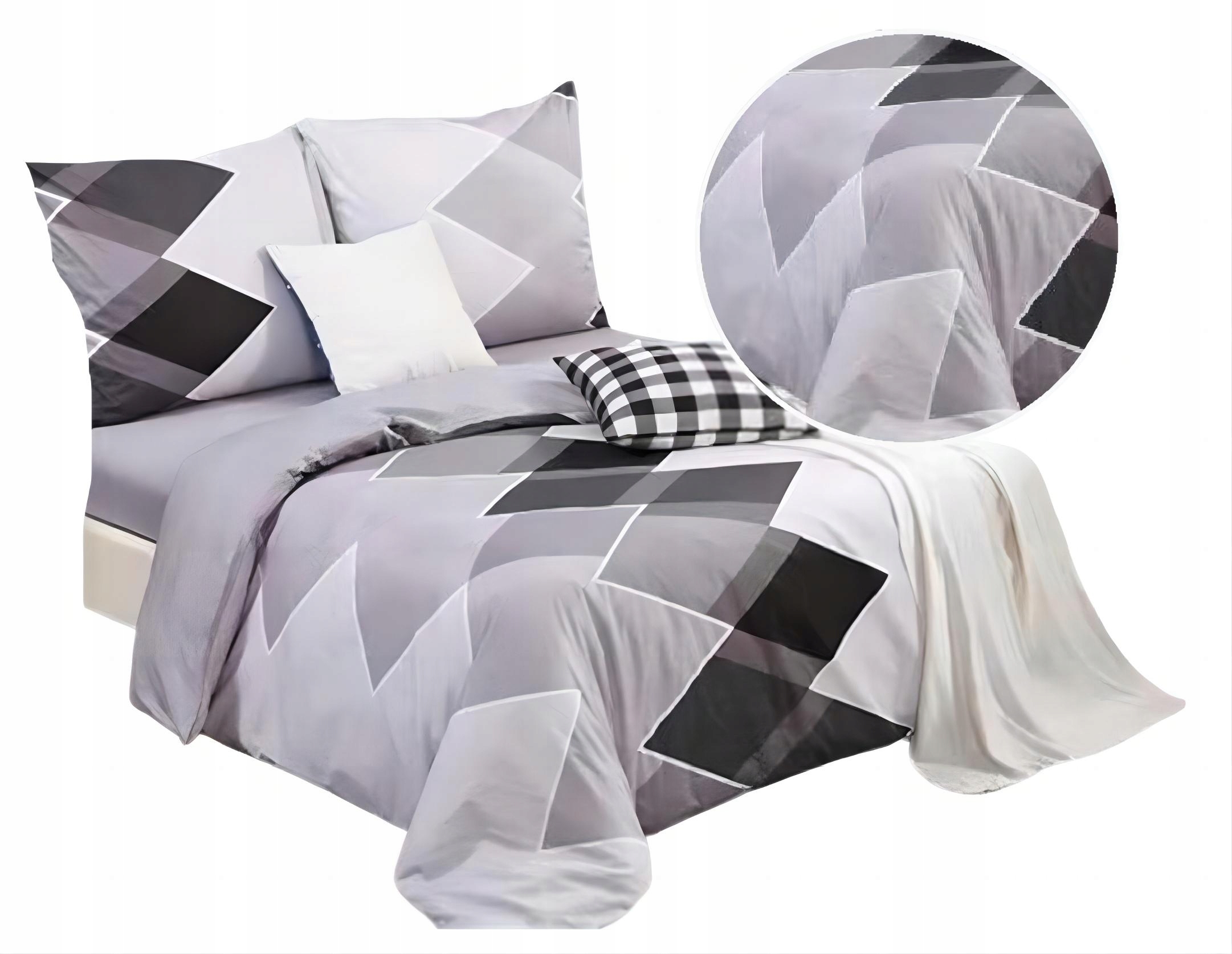 Pościel 160x200 cm 2 Poszewki 70x80 cm Komplet Elway 100% Bawełna