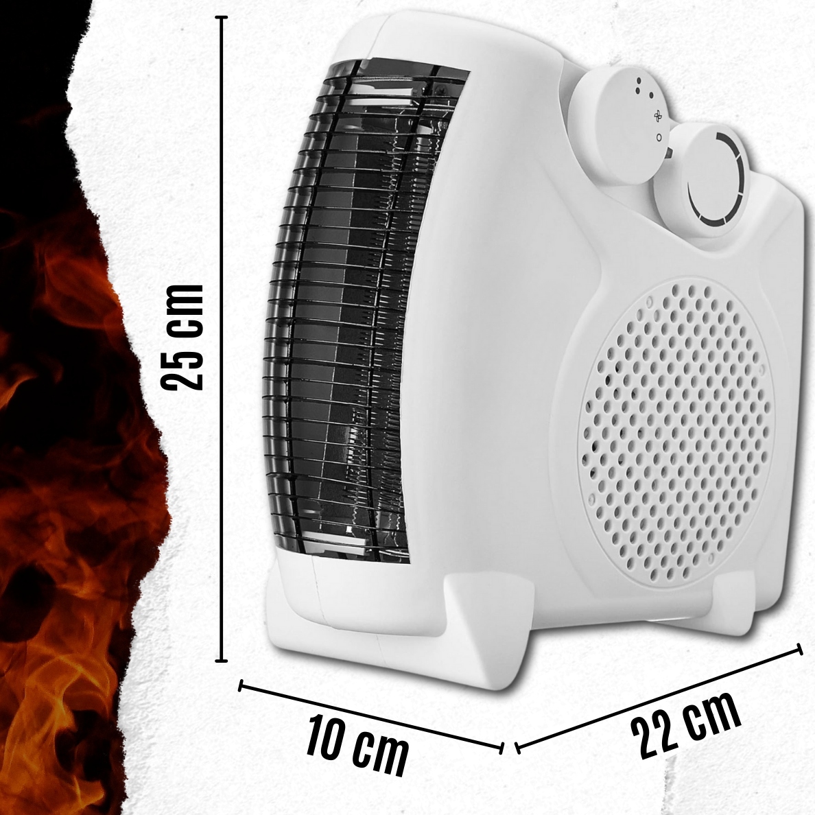 WENTYLATOR PODŁOGOWY WIATRAK CHŁODZĄCY DO POKOJU DO DOMU 2000W FARELKA Kolor dominujący biały