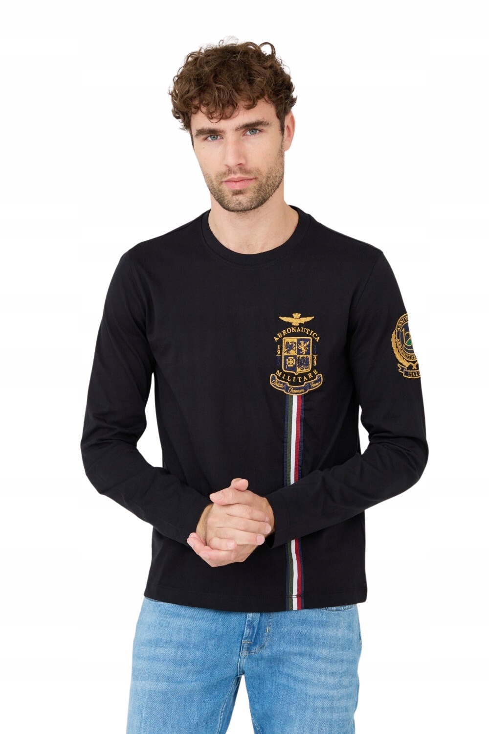 Aeronautica Militare Tmavě modrý dlouhý rukáv XL
