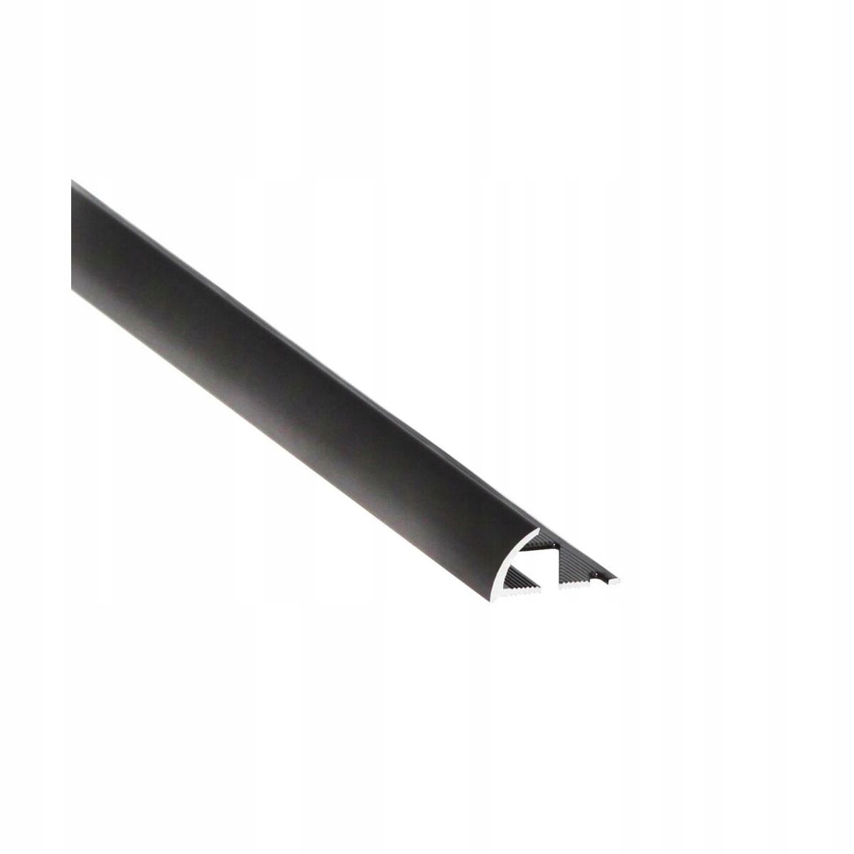 LISTWA ALU narożna wykończeniowa CZARNA 12mm półokrągła