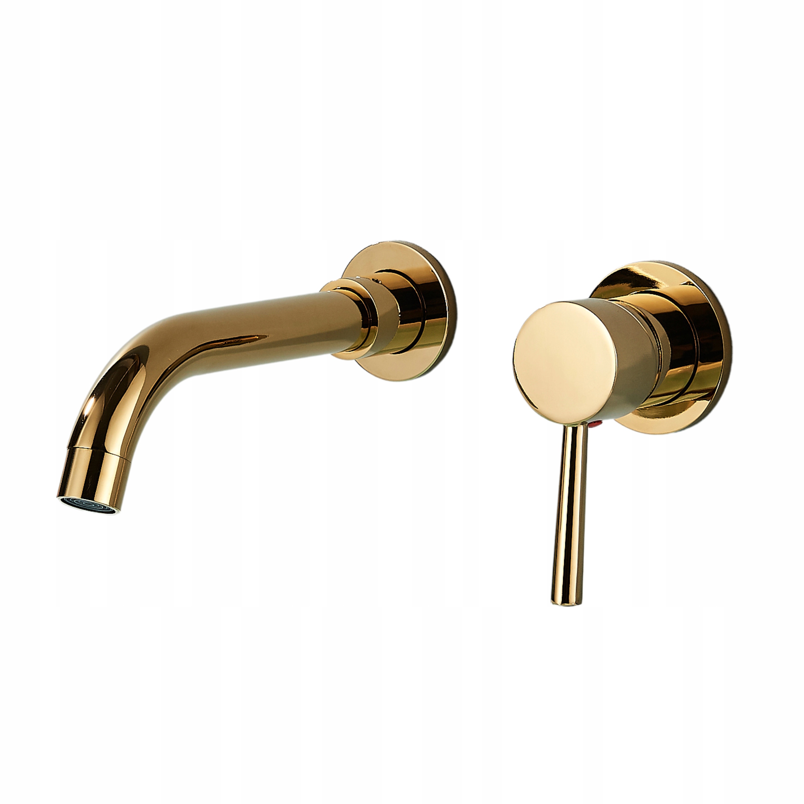 Nástenná umývadlová batéria do kúpeľne s otočným výtokom Mosadz Ari Zlatá