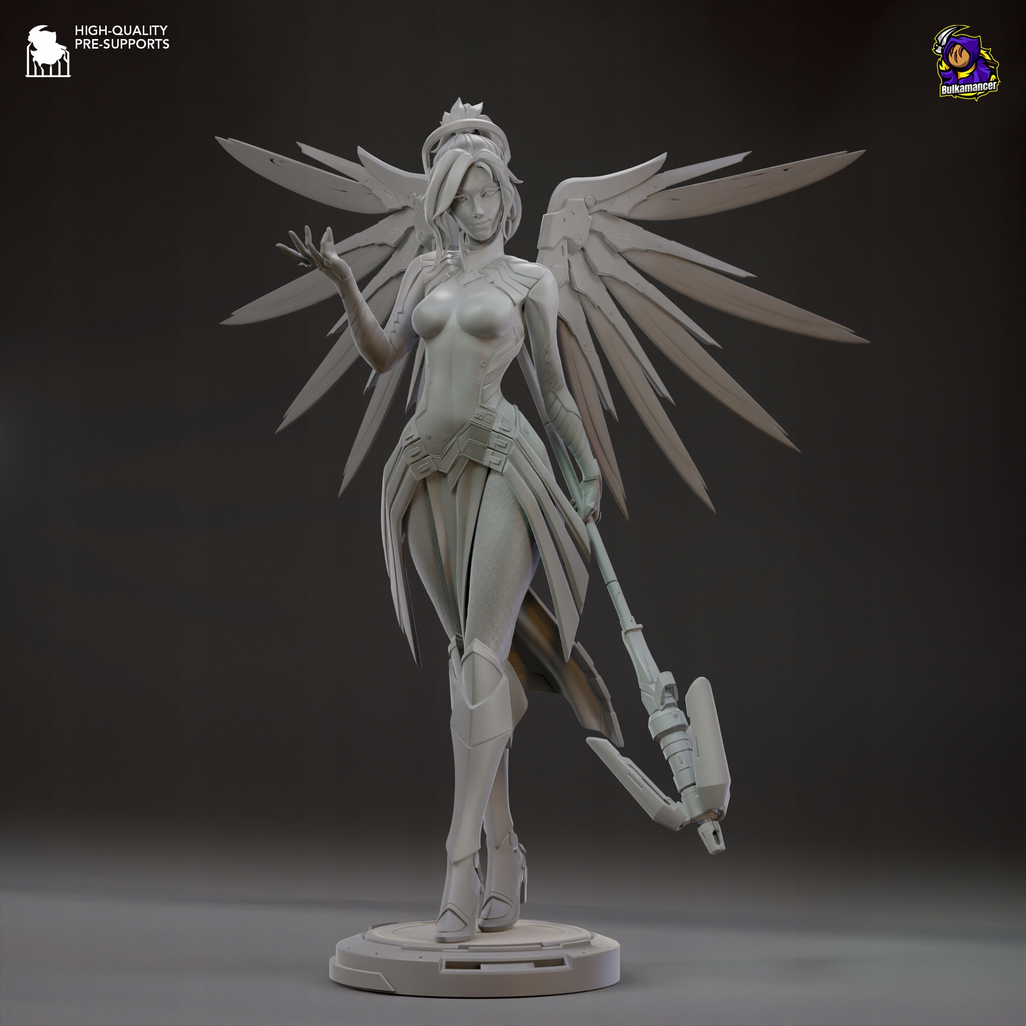 Figurka Mercy Overwatch Bulkamancer Sulpts 3D tisk 12K