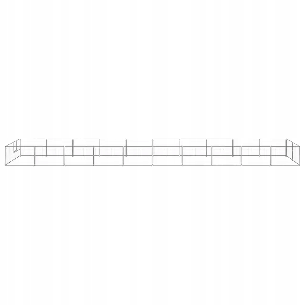 Levně vidaXL Kotec pro psa, stříbrná, 20 m², ocelová