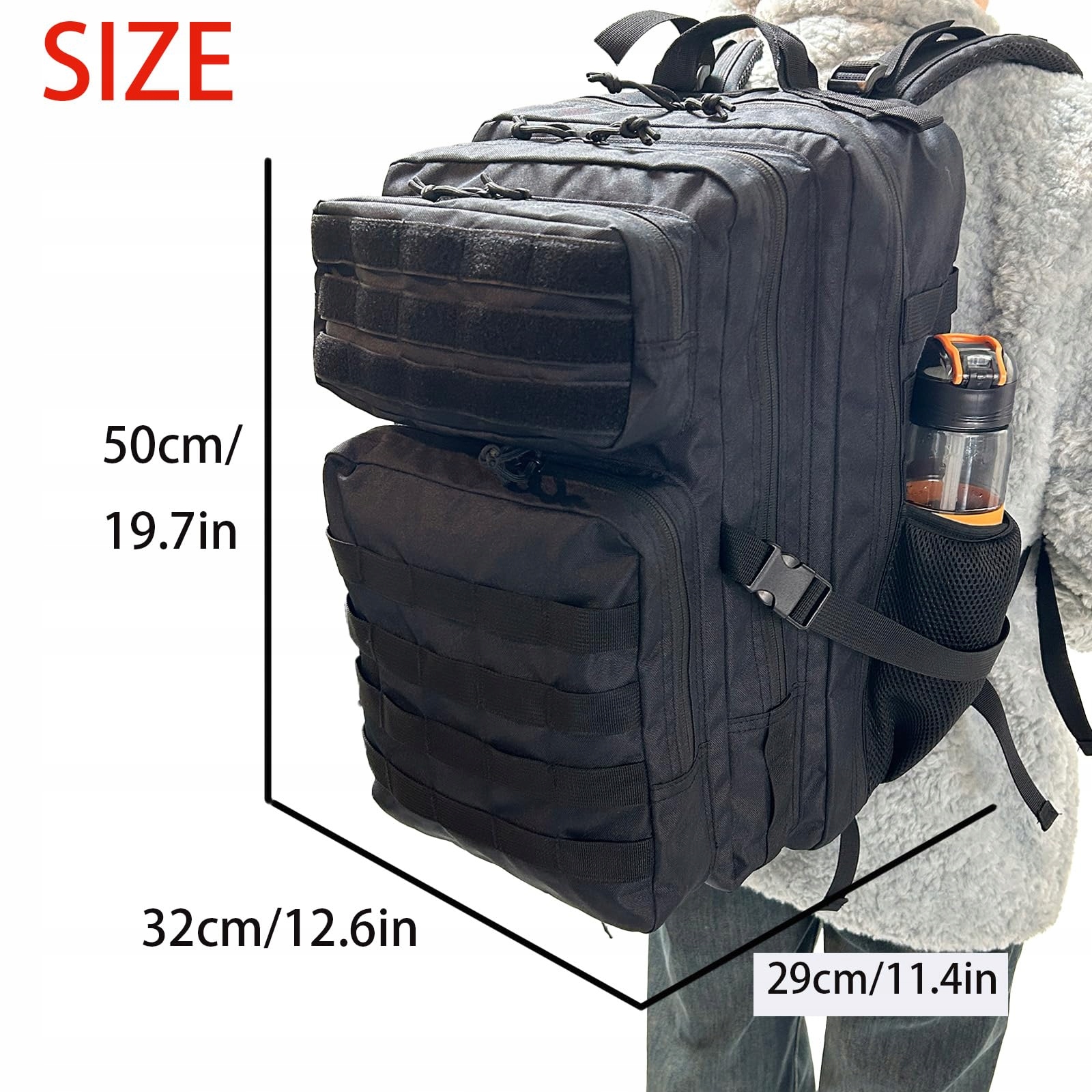 CINGHI LUSSO Plecak Taktyczny 45L Męski Outdoor Survival Camping Wędrówki — miniatura 2