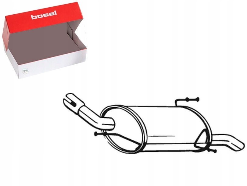 Tłumik układu wydechowego tył OPEL CORSA C 1.0 09.00-12.09 BOS185-615 Producent części Bosal