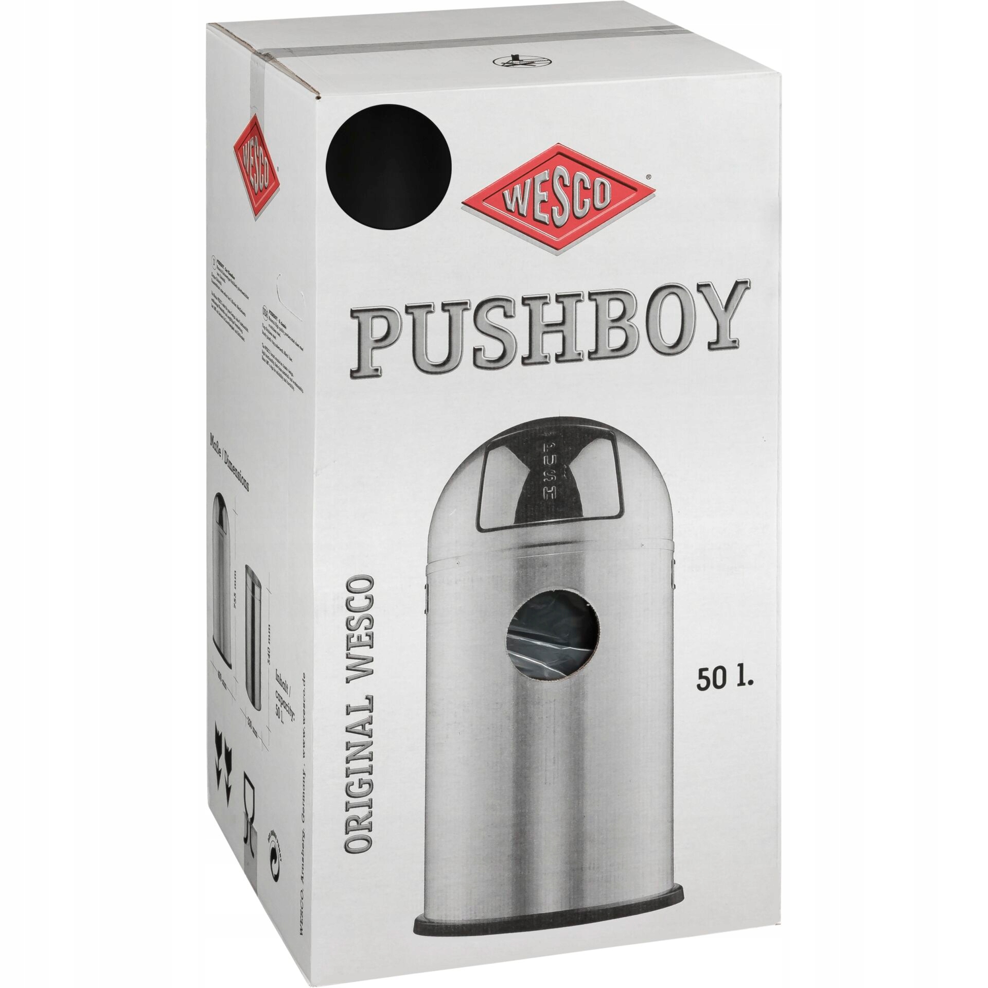 Wesco Pushboy 50 l, černý mat