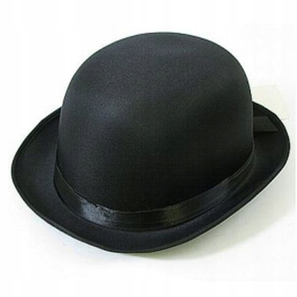 

Elegancki Kapelusz Melonik Satynowy Czarny