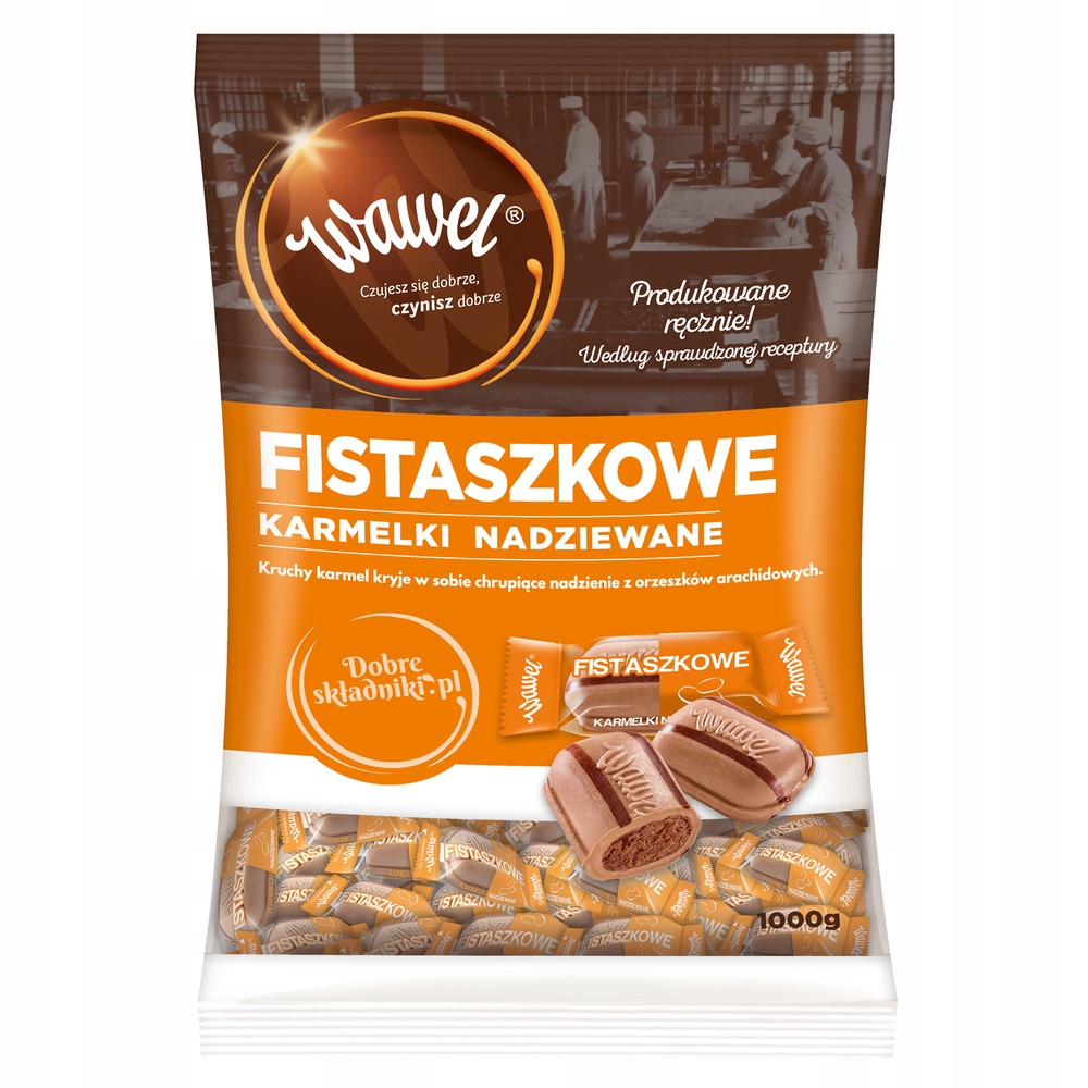 Levně 2x Wawel Karamelky fistaškové 1 kg