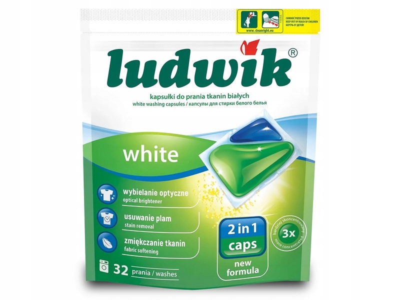 

Kapsułki do prania Ludwik 2in1 White 32 szt.