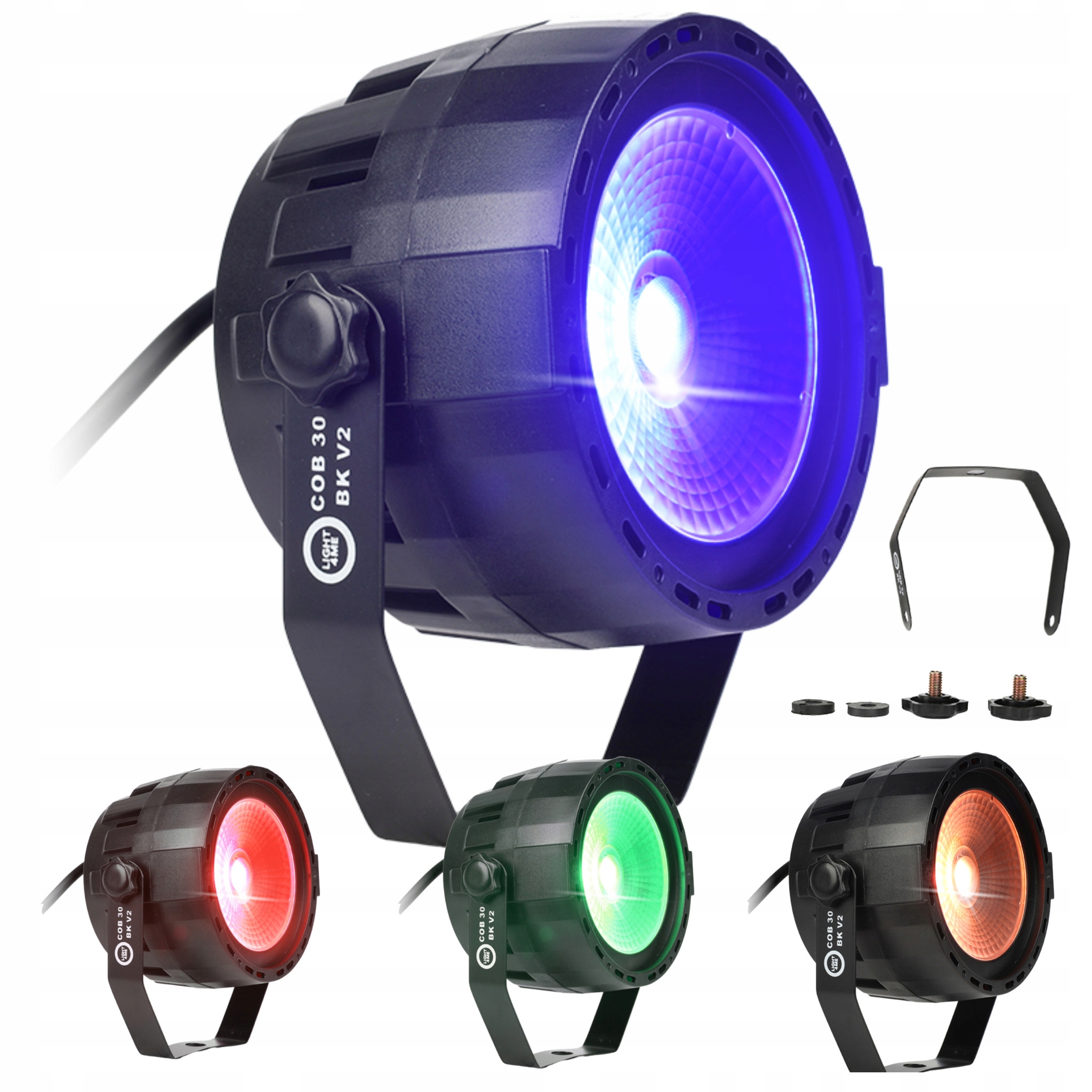 Reflektor par Light4Me COB 30 BK V2 LED RGB 30W 35°