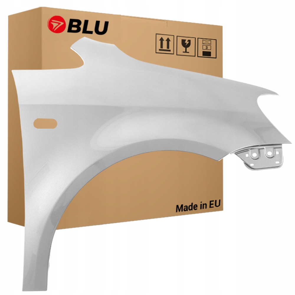 Blu Blatník Vw Caddy III 3 2K lift LA7W pravý stříbrný 10-15 přední s otvorem