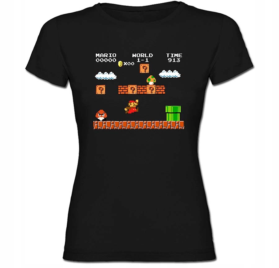 

Tshirt damski Mario Retro Gaming Gra Konsola S