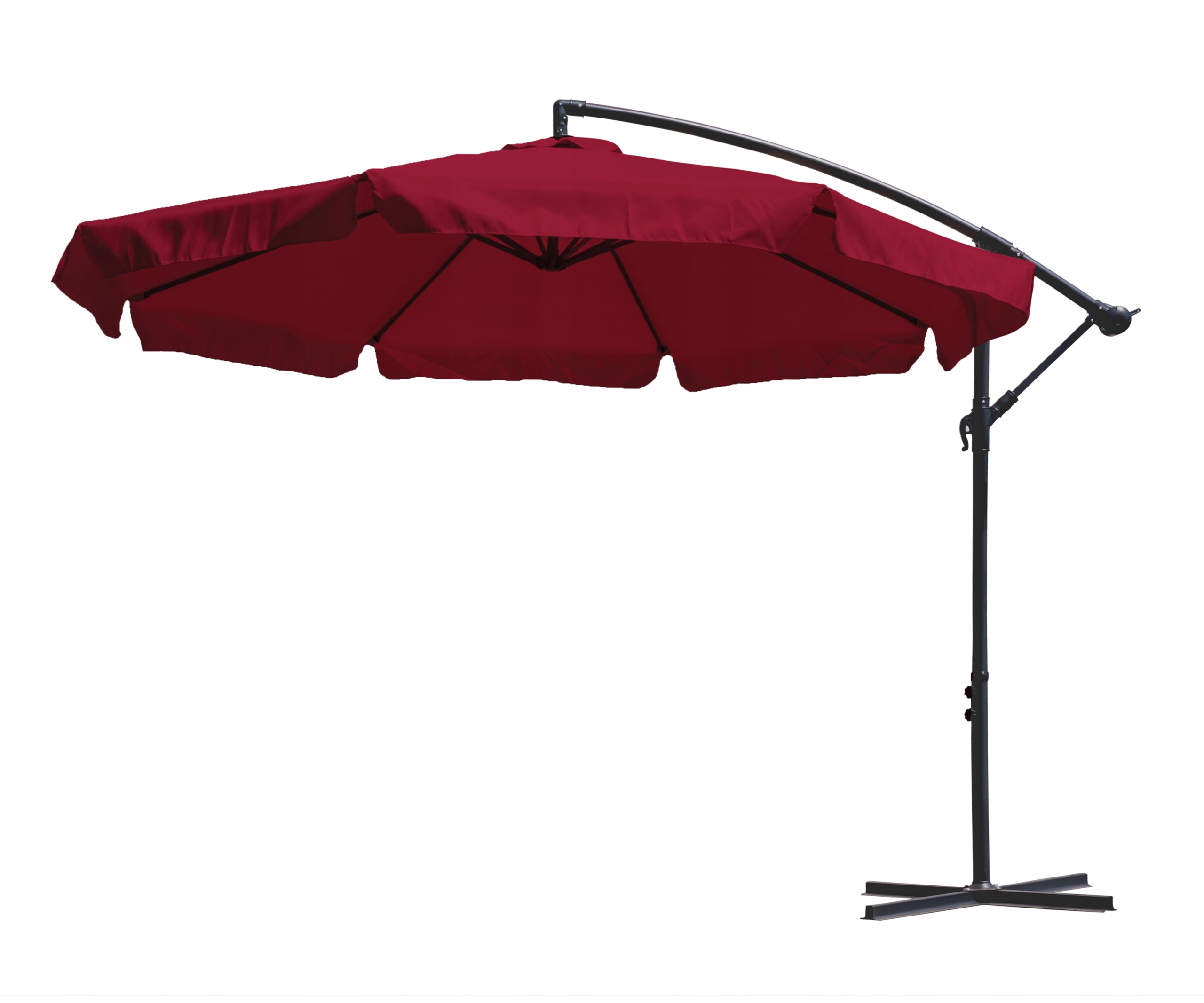 

Duży Parasol Ogrodowy Składany 350CM Łamany Bordo