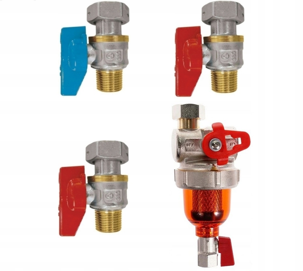 Ventily Premium jednoduchá voda 3ks T3 separátor, kotol 1 Funkčný