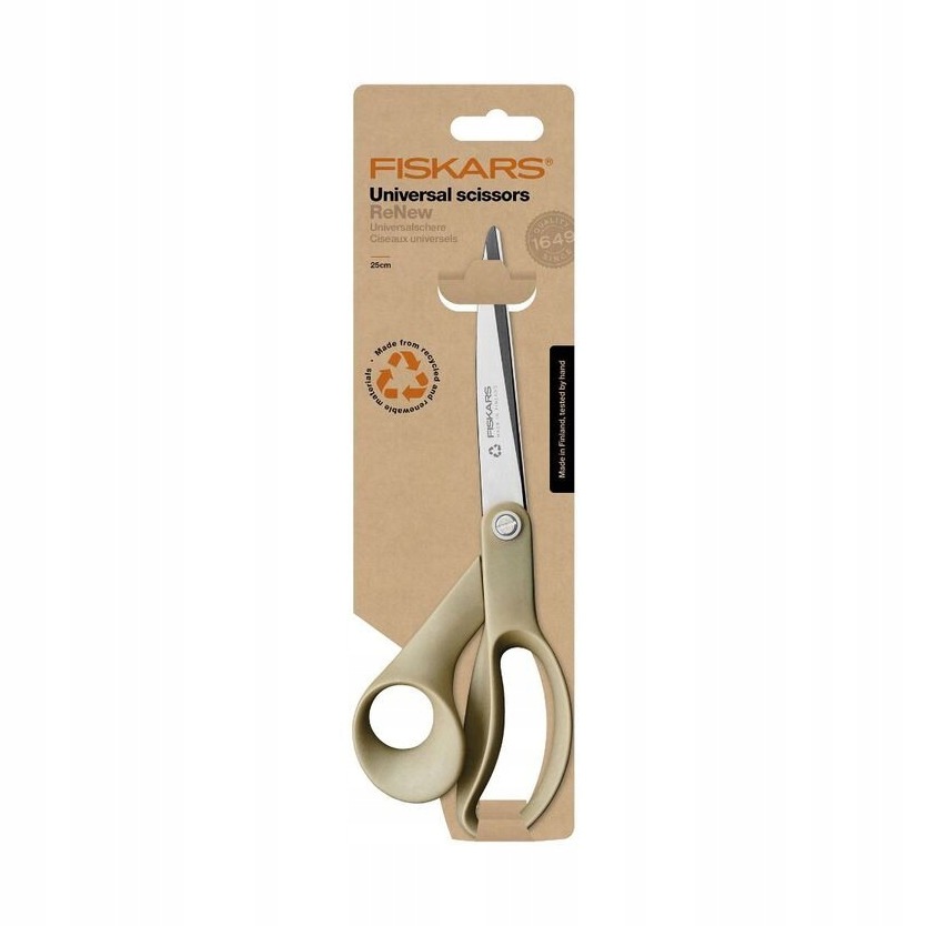 Nůžky Fiskars ReNew 25 cm univerzální kancelářské krejčovské eko recyklované