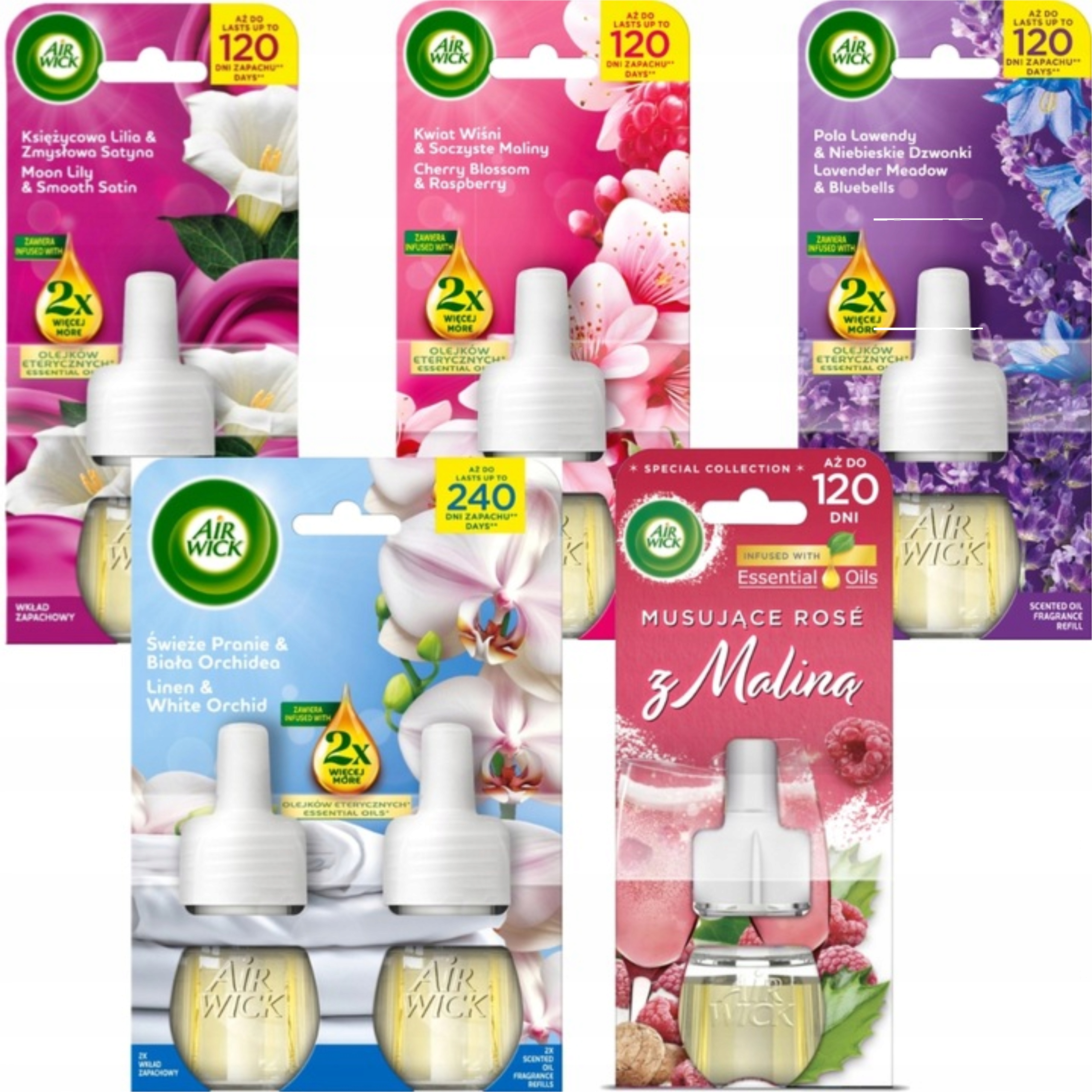 Levně Air Wick Náplně Do Elektrického Osvěžovače Vzduchu 6 X 19 ML MIX Sada