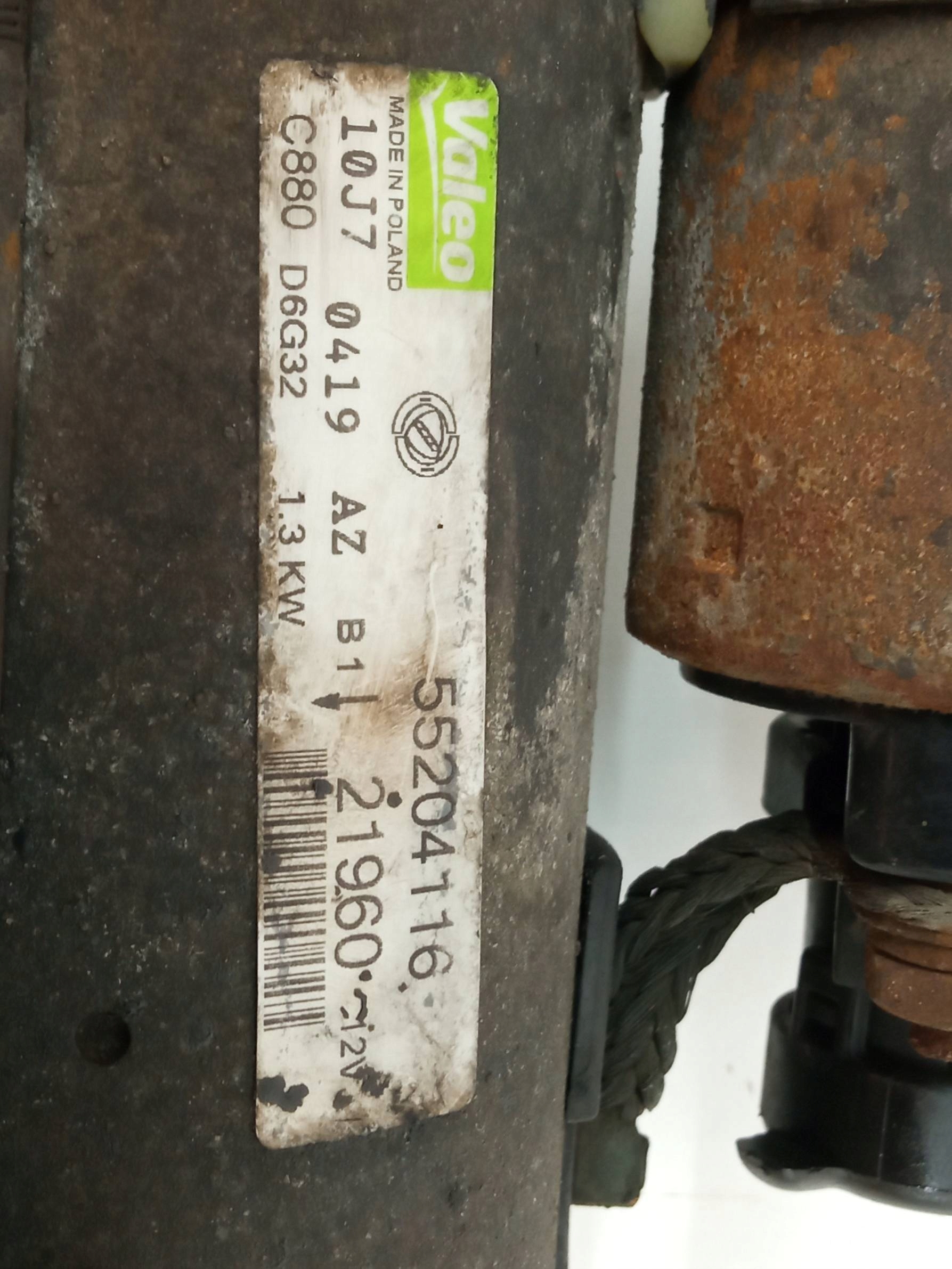 startér 55204116 1.3 CDTI Opel Agila a (2000-2007) A