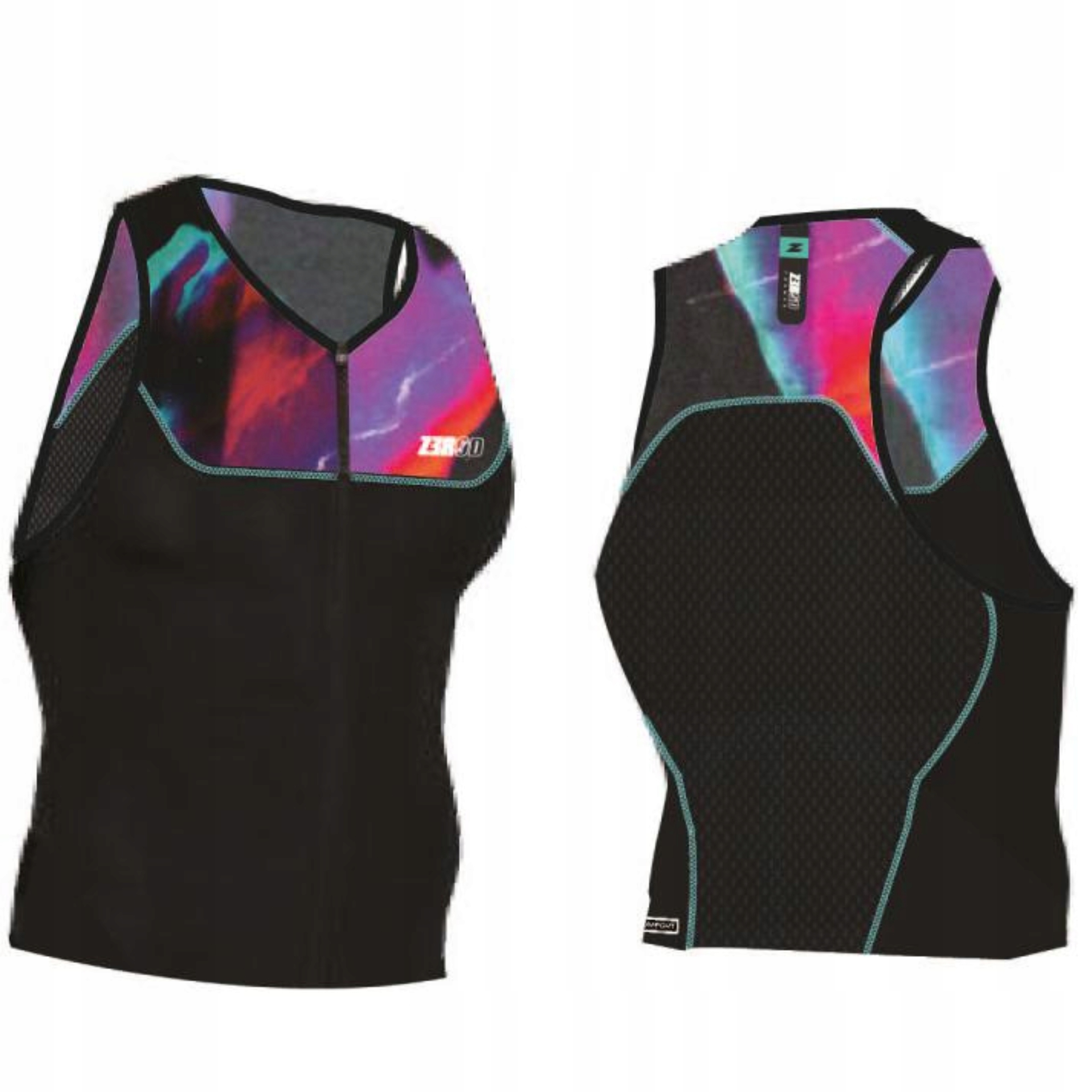 Koszulka Sportowa Rozpinana Męska Zerod Start Trisinglet New Wave M