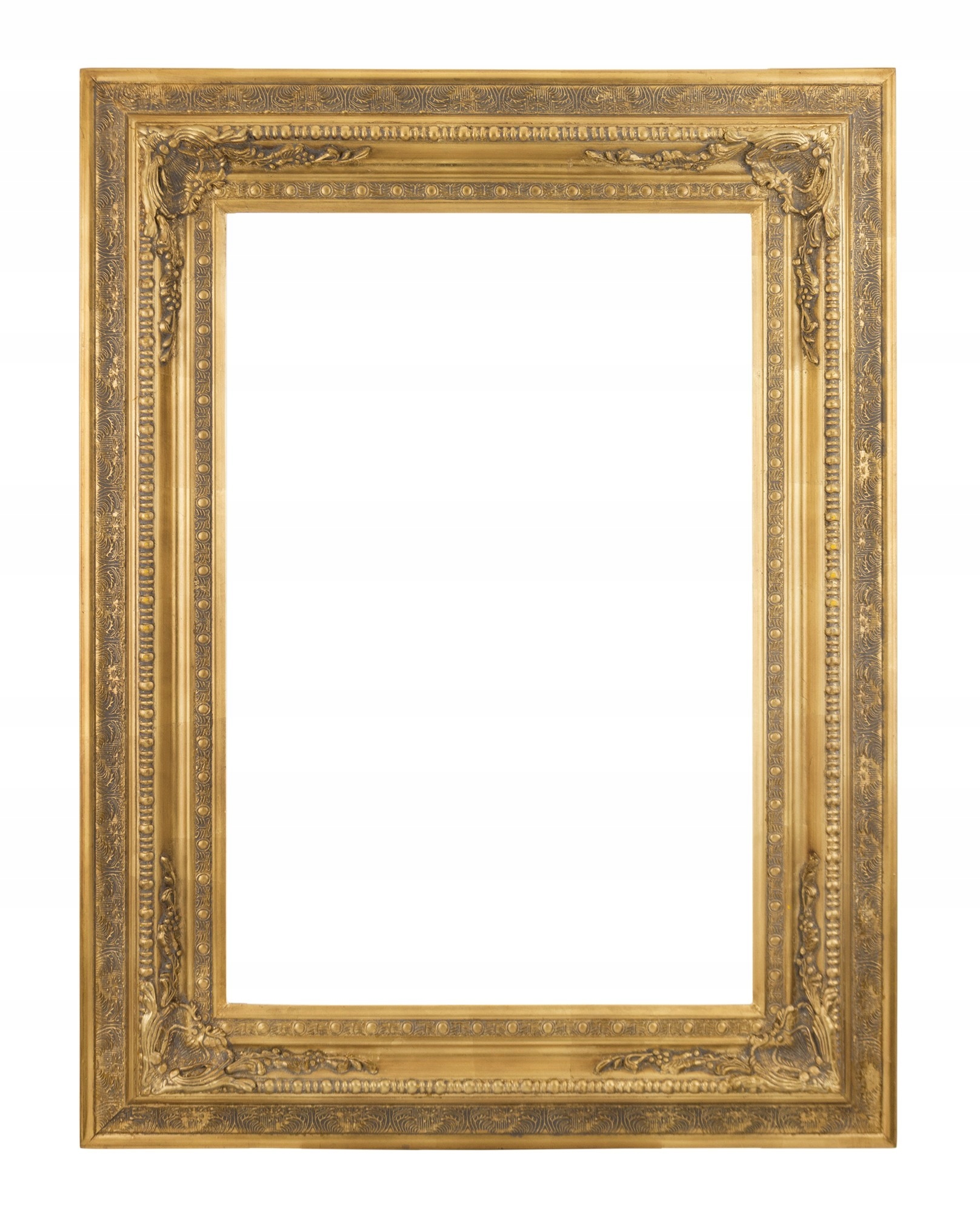 Veľký zlatý starožitný rám na zrkadlo obrazu starnúci 120x90 plátno 60x90 cm