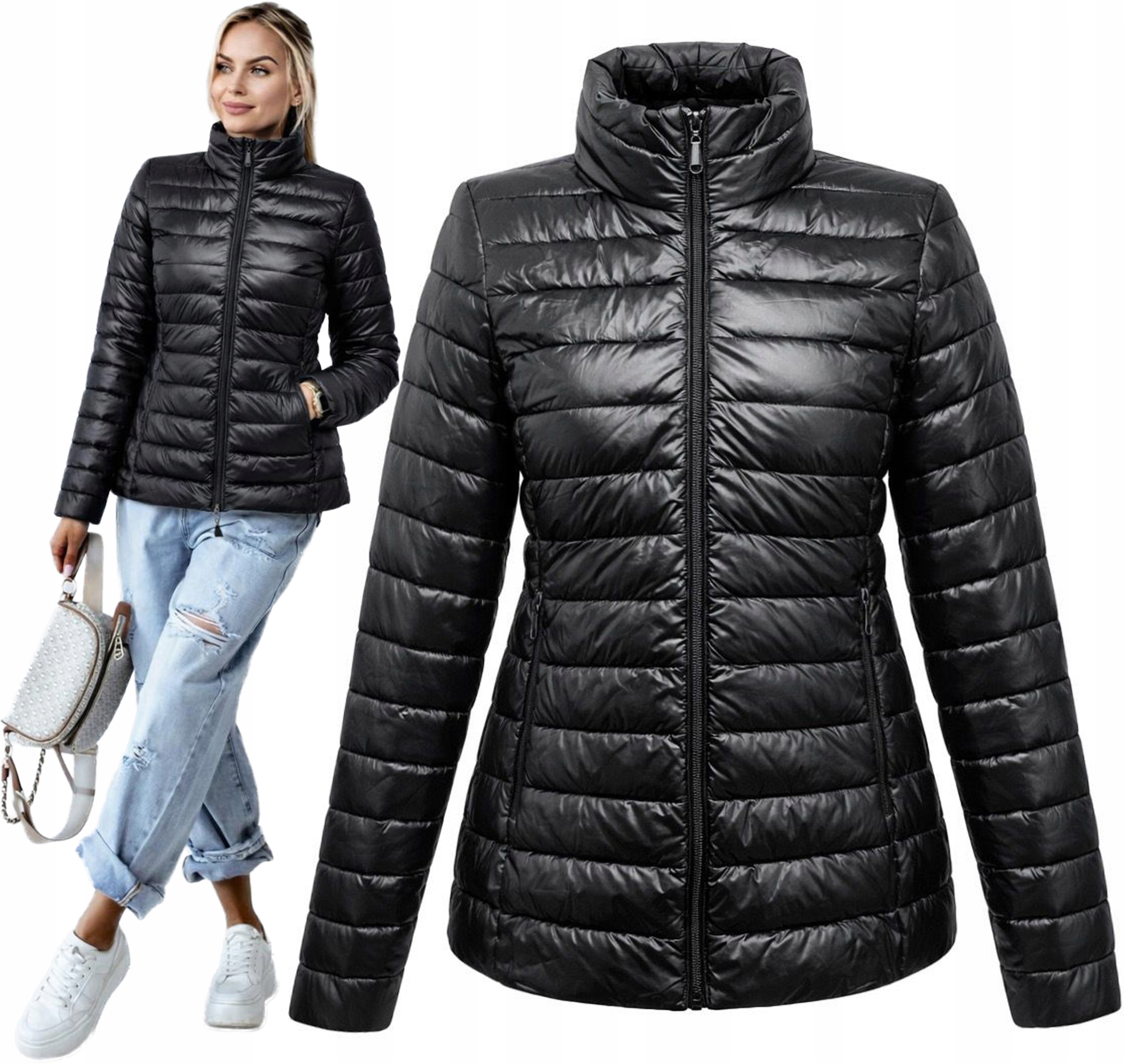 Przejściowa błyszcząca Kurtka damska Pikowana lekka pikowana M Willow