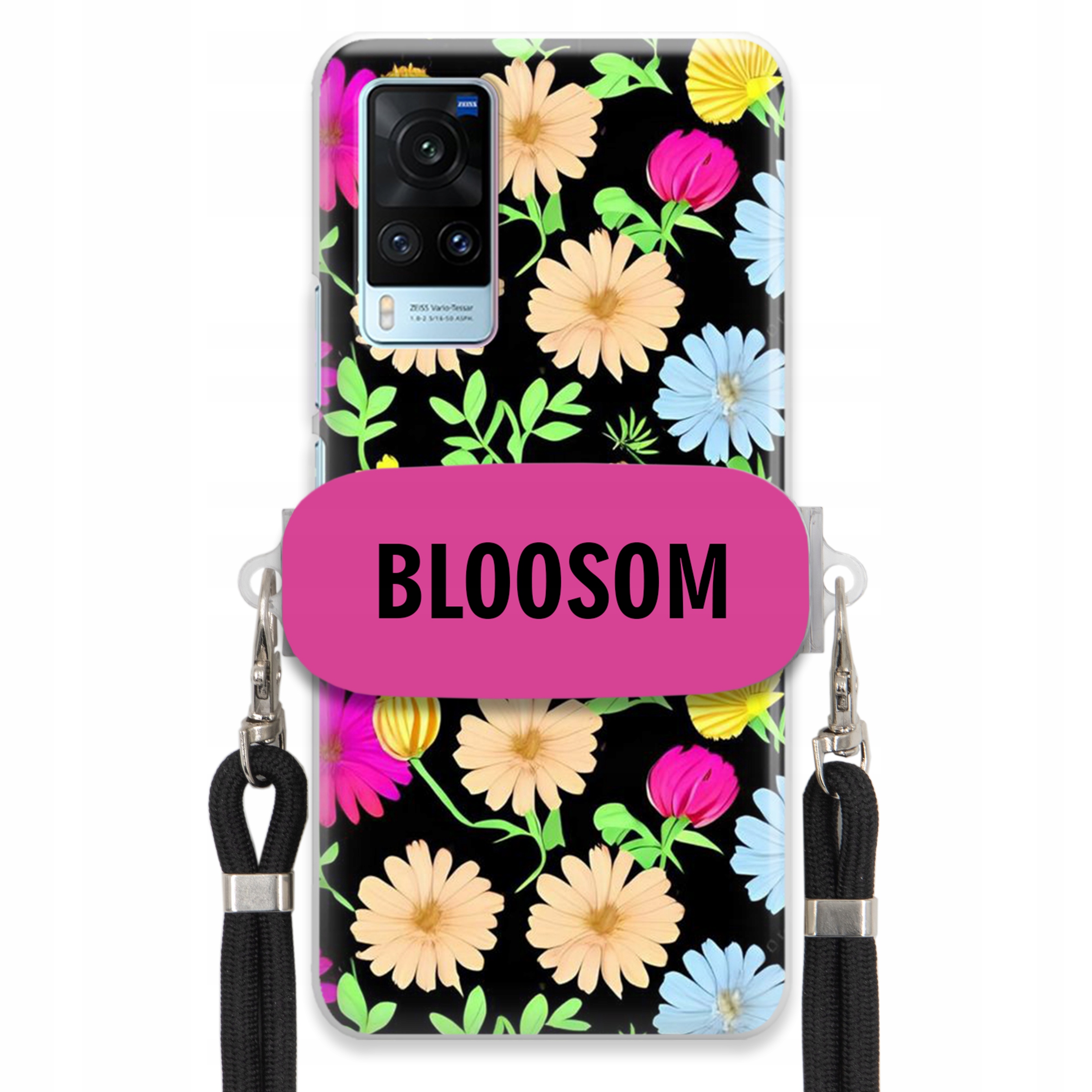 Puzdro Crossbody Držiak Pre Vivo X60 Puzdro Kvety Bloosom Flower