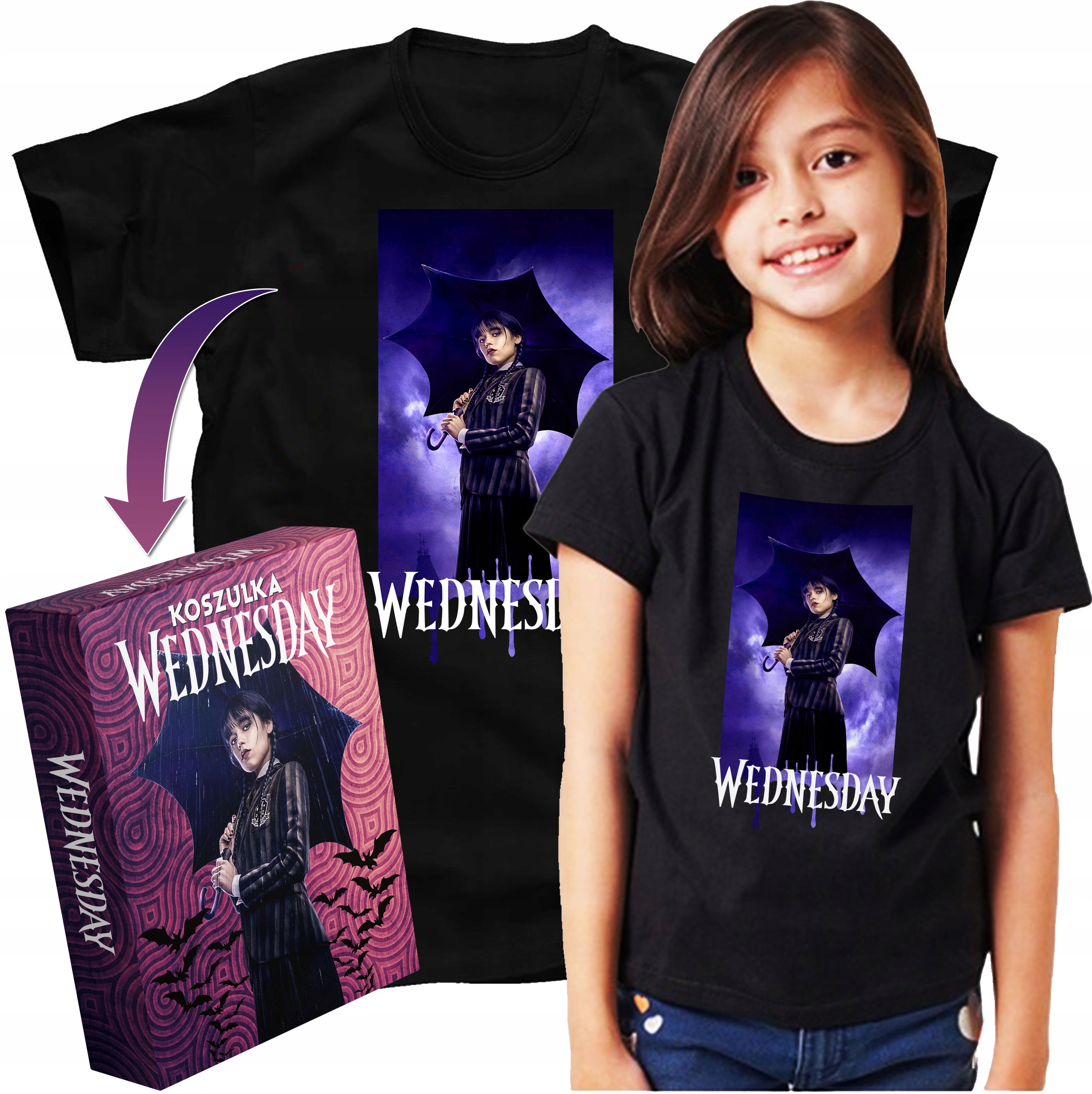 

Koszulka Dziecięca Wednesday Addams Jenna Xs Y5