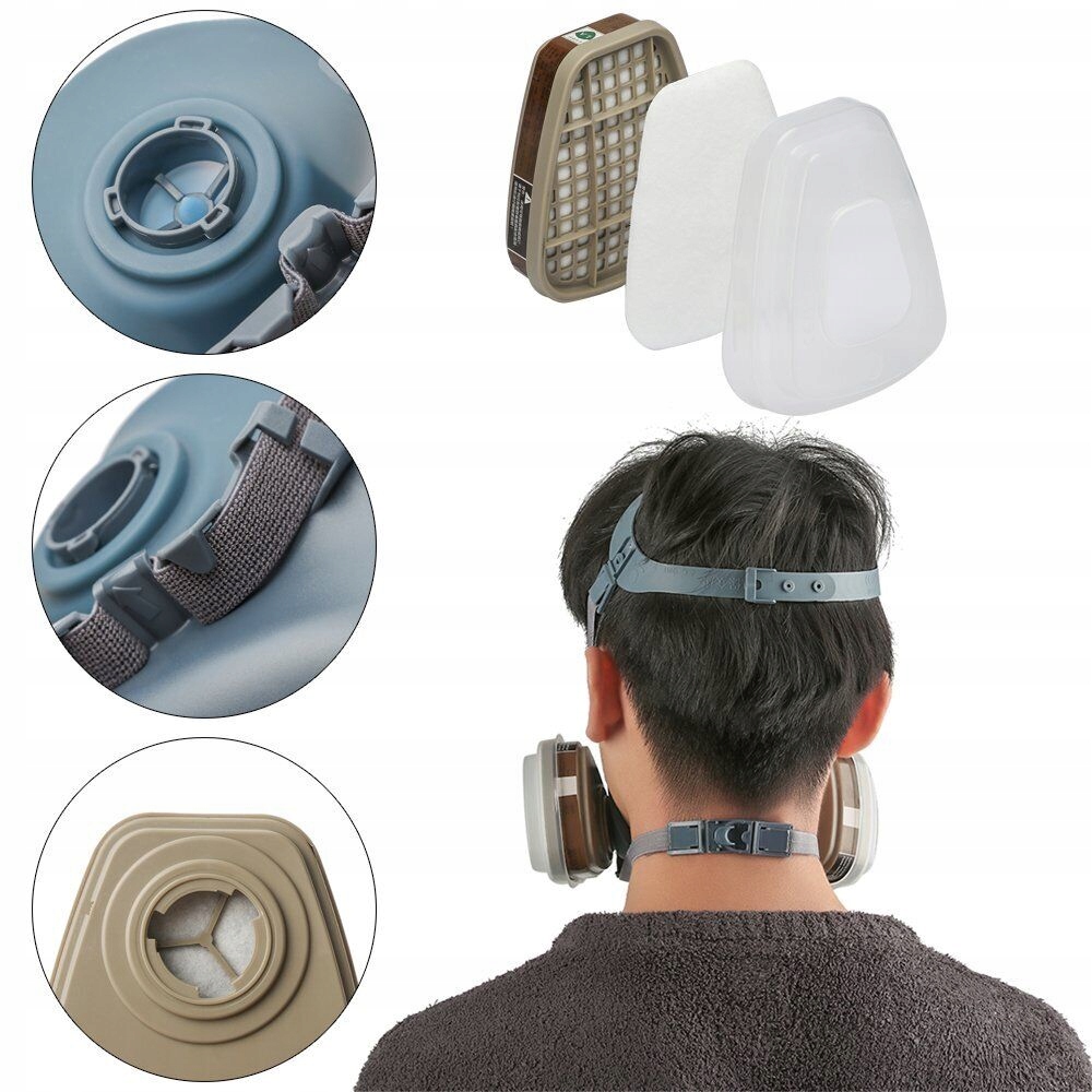 MASKA ODDECHOWA Z FILTREM, MASKA PRZECIWGAZOWA, DO MALOWANIA, GAZU, KURZU Rozmiar uniwersalny