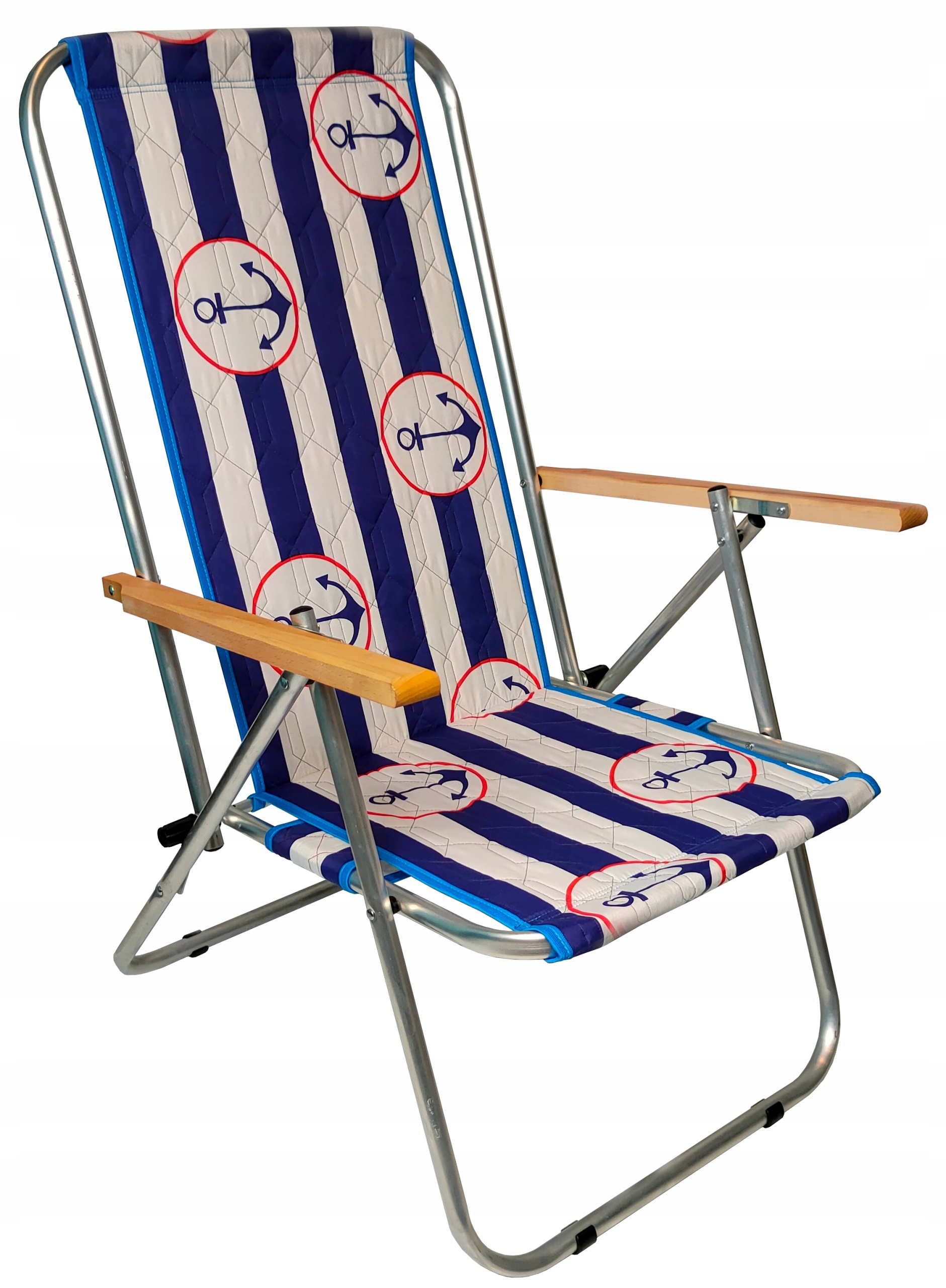 Leżak Plażowy Ogrodowy Składany Lekki Aluminium