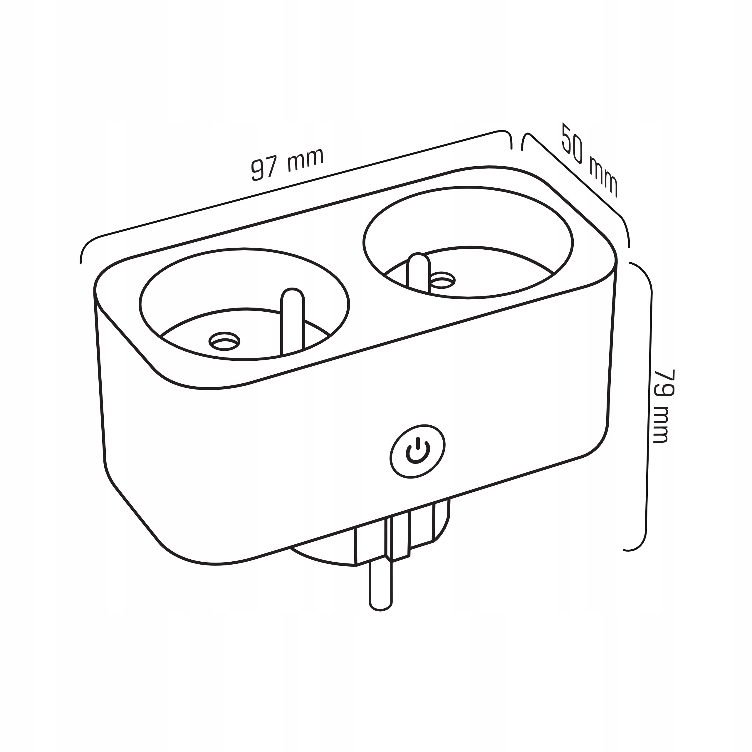 Inteligentne Gniazdko Elektryczne Watomierz Programator WIFI TUYA SMART Komunikacja WiFi