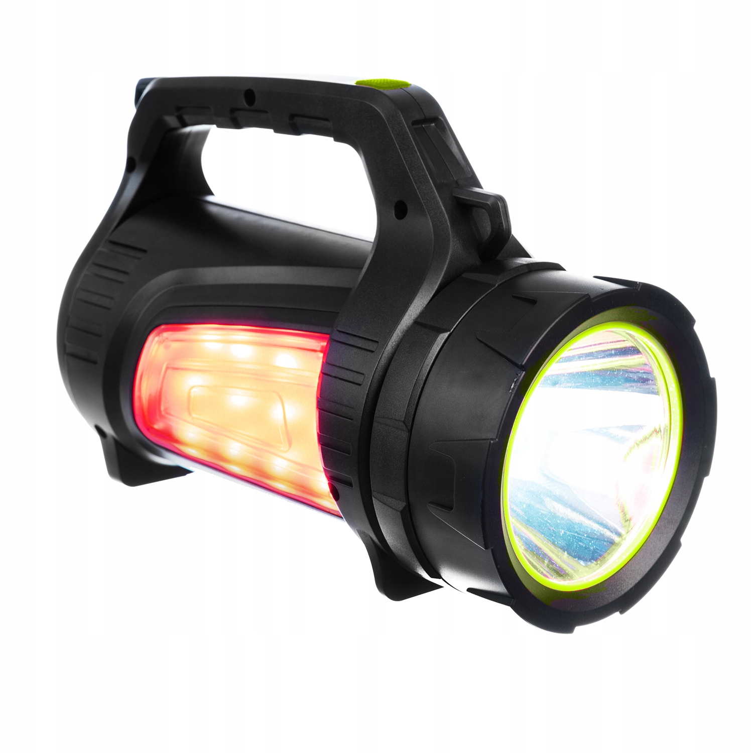 Мощный фонарик Прожектор LED Аккумулятор Powerbank Доминирующий цвет черный