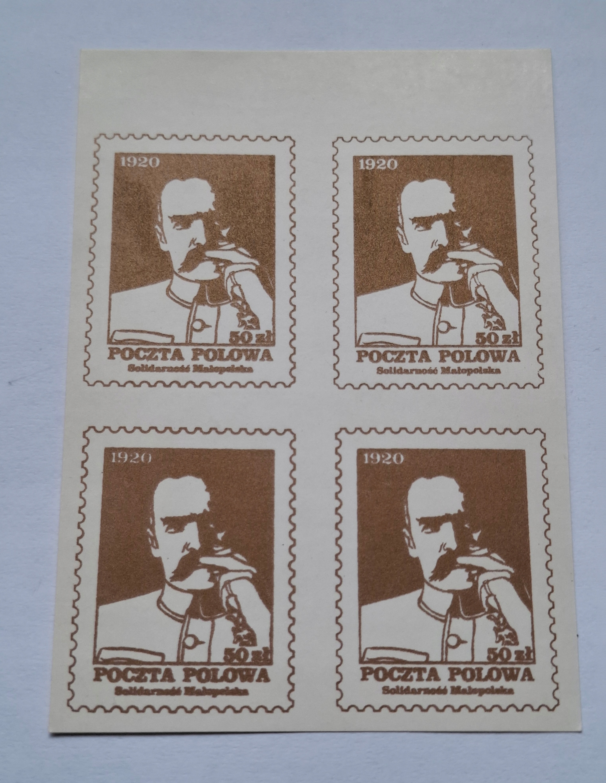 PIŁSUDSKI SOLIDARNOŚĆ POCZTA POLOWA BLOCZEK