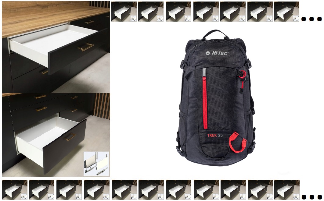 Zásuvka Hafele Matrix S Slim 500 Biela 12 ks Batoh Hi-tec