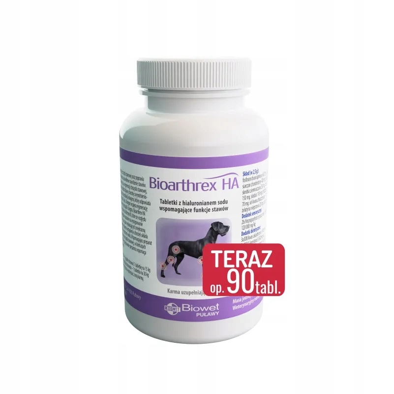 Biowet Bioarthrex Ha – tablety na klouby a kosti pro psy 90 ks