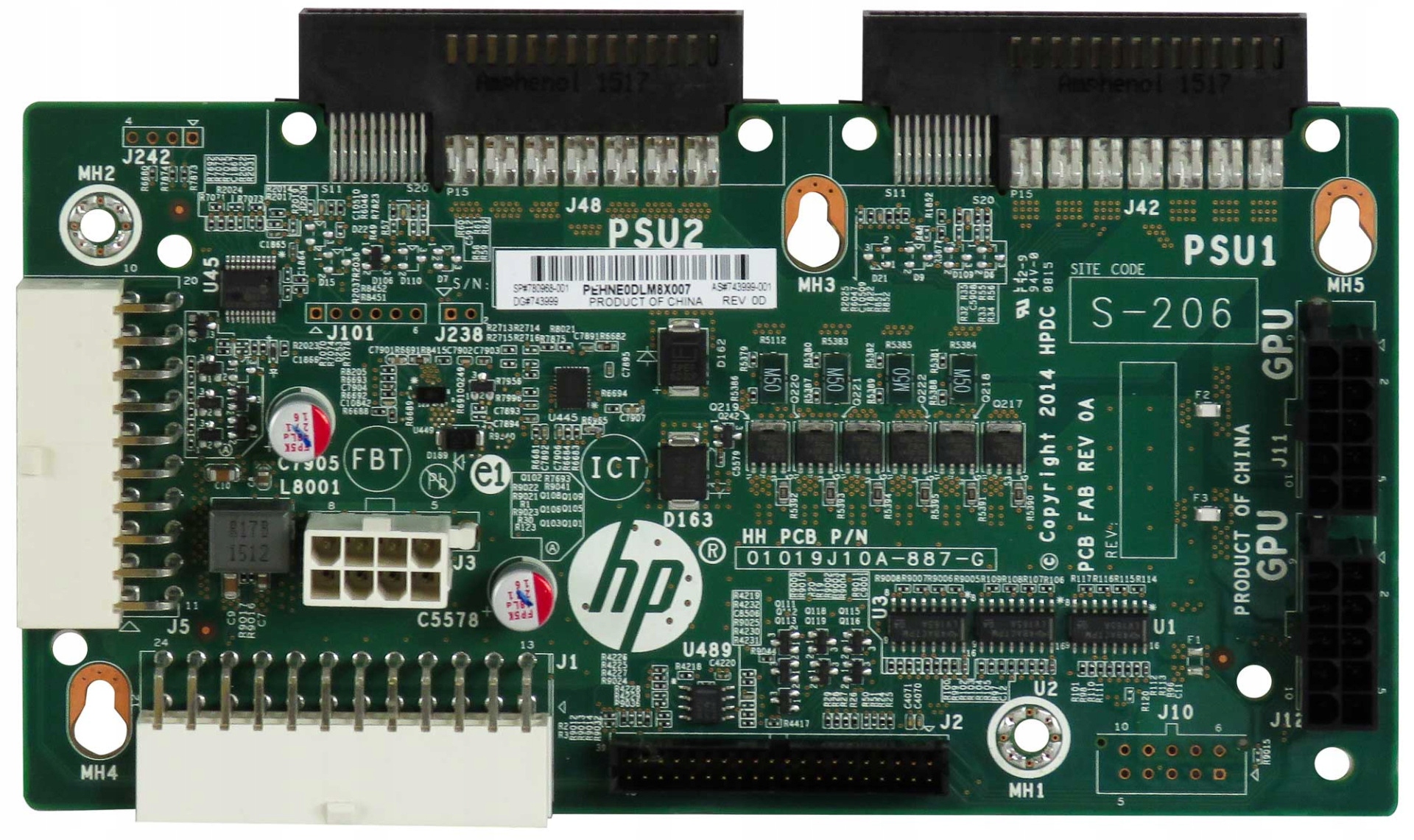 Hp 780968-001 743999-001 Power Backplane ML350 G9