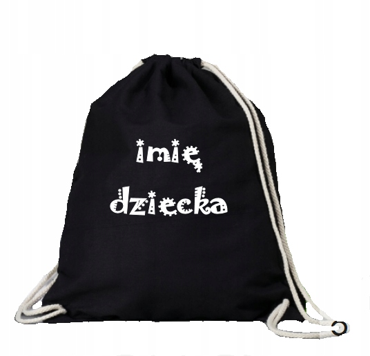 

Worek Plecak bawełniany Nadruk imię, logo