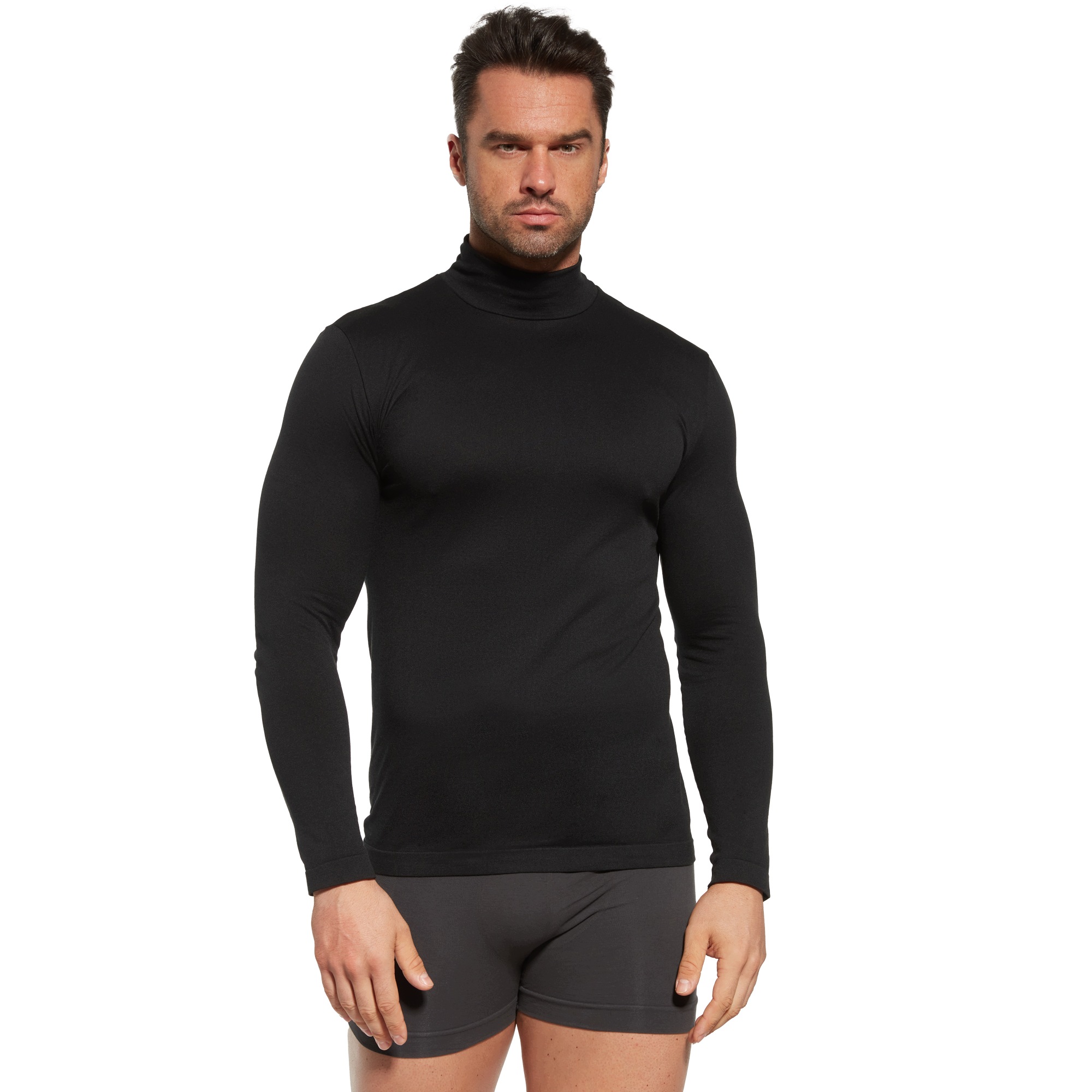 Gatta Men Keep Hot pologolf pánský teplý, přiléhavý, termoaktivní, černý, velikost XL