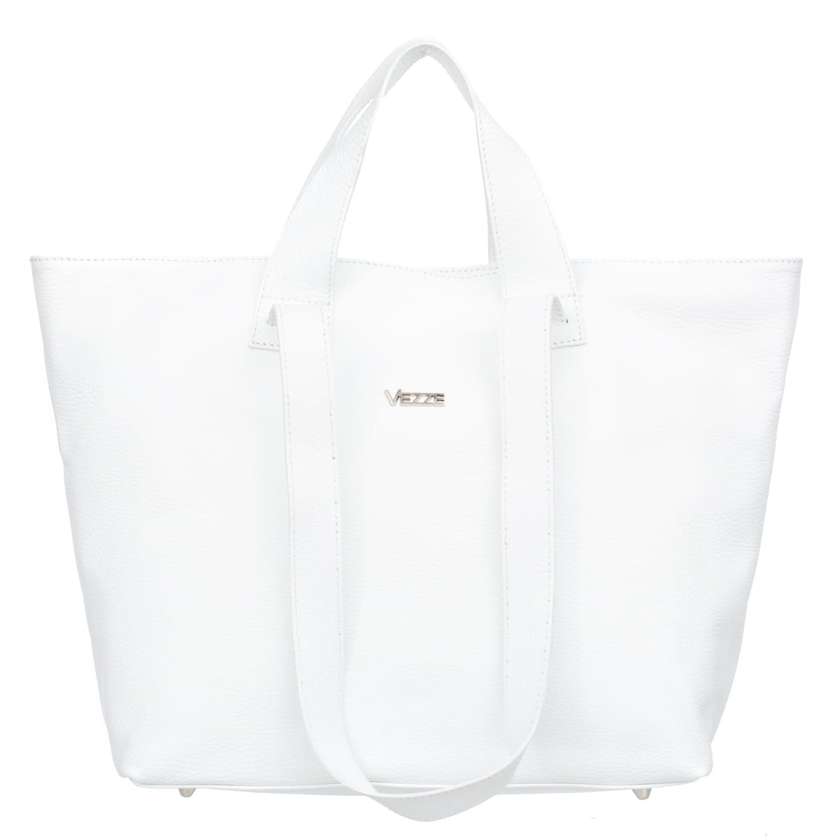 Kožená kabelka Vezze Carriola Bílá
