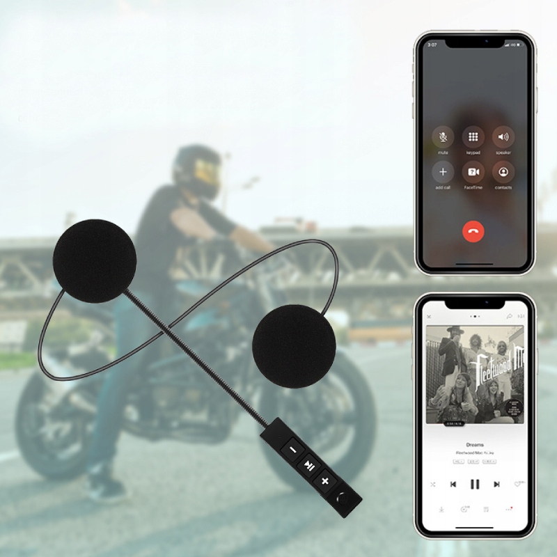 SŁUCHAWKI BLUETOOTH KASK MOTOCYKL DO KASKU MUZYKA ZESTAW SŁUCHAWKOWY BT8 Dodatkowe funkcje parowanie z telefonem