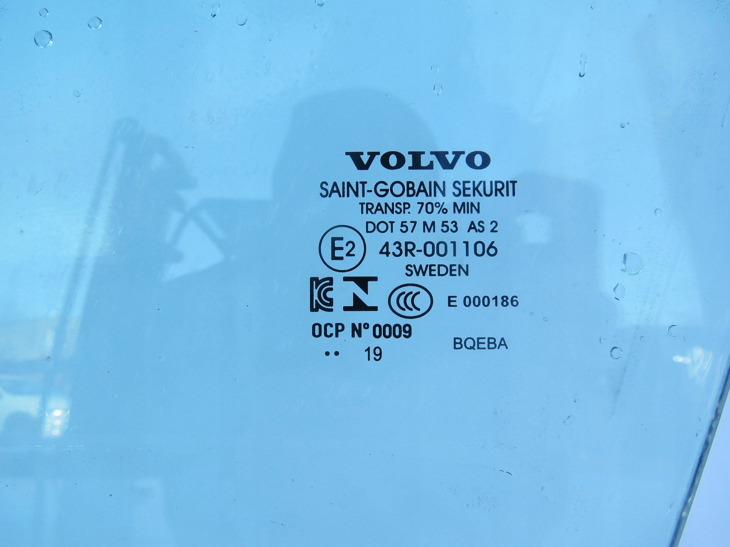 FENSTER Tür links vorne VOLVO V90 CROSS COUNTR DOT57M53AS2 E000186 43R001106