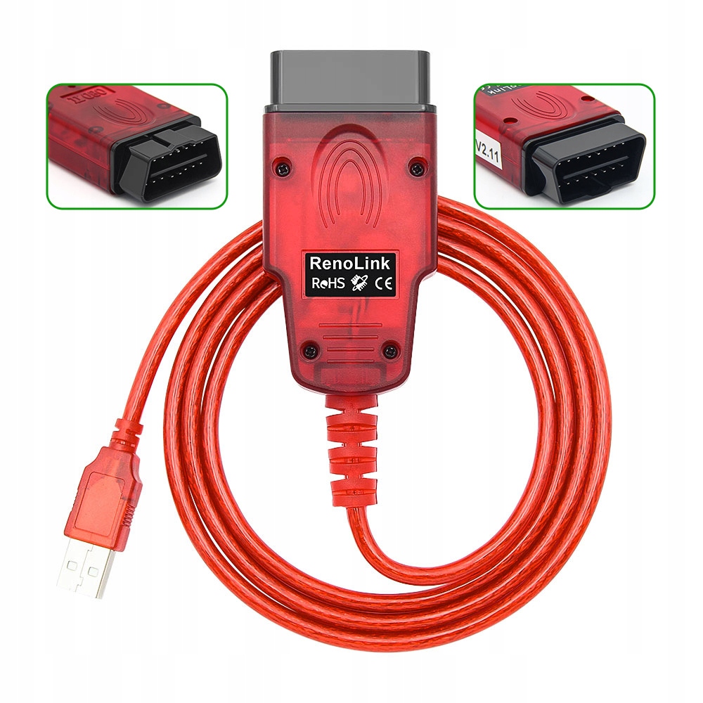 Interfejs diagnostyczny OBD2 Renault Renolink 2.11 Kodowanie Adaptacje
