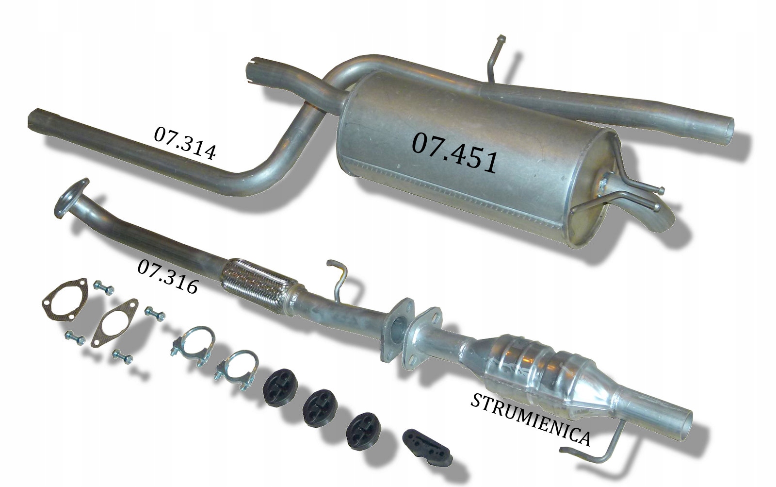 Глушник труба + струмінь Fiat Doblo 1.9 JTD