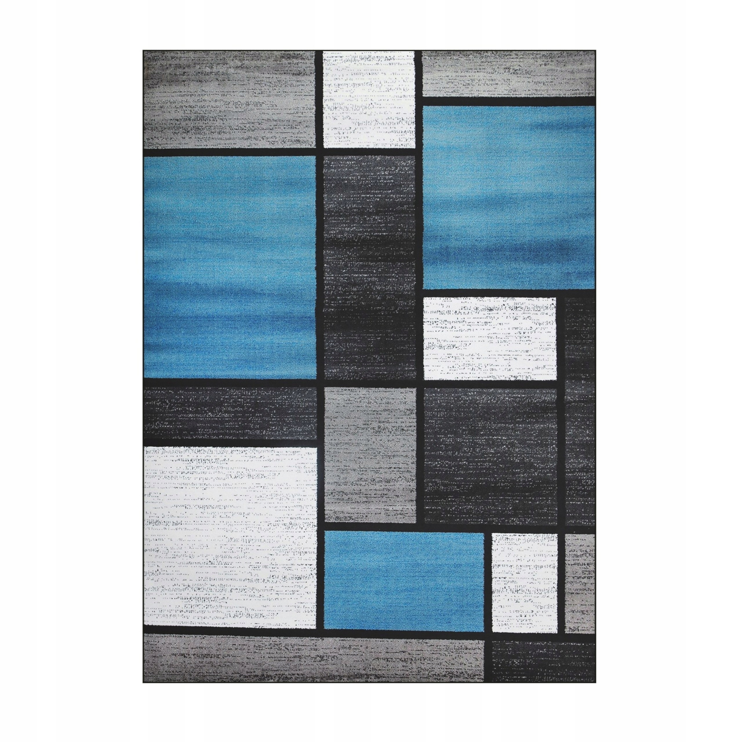 Koberec 200X300 CM Modrý Šedý Do Obývačky V Spálni Geometrický Bcf